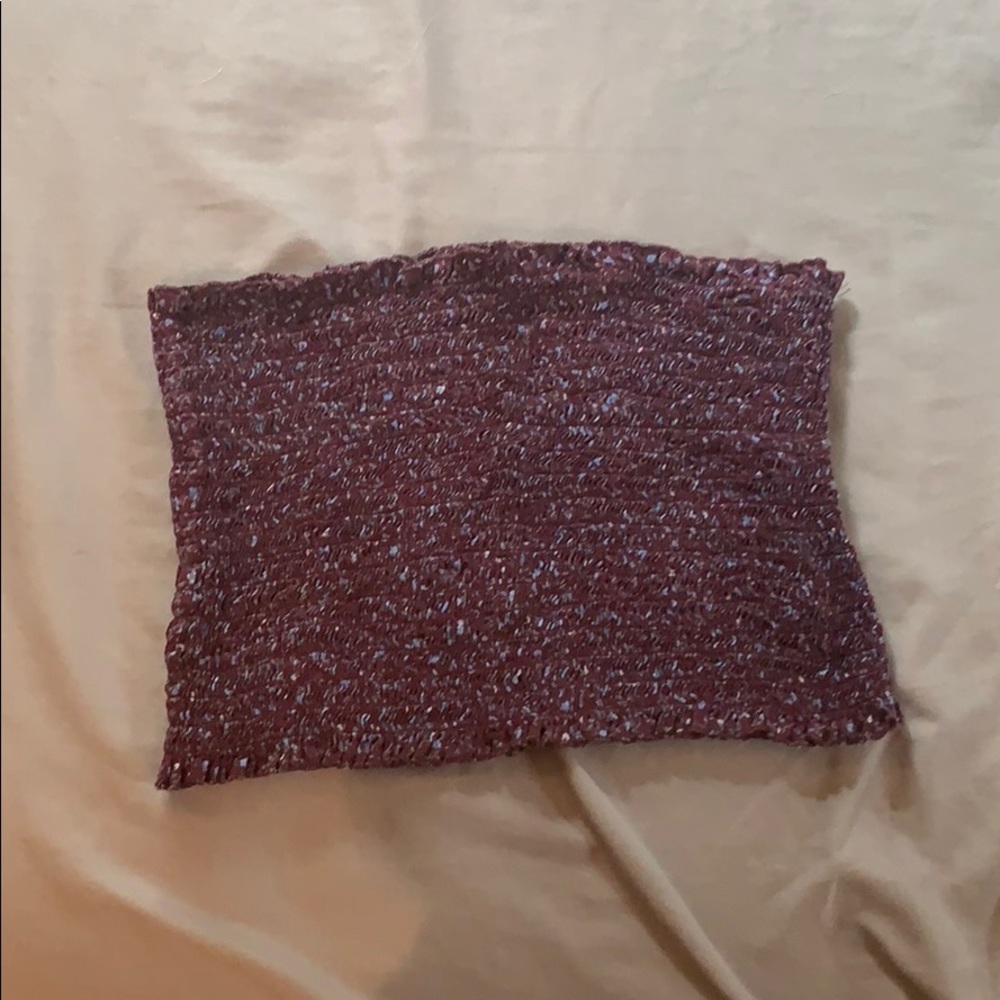 Ribbed crop tube top size small